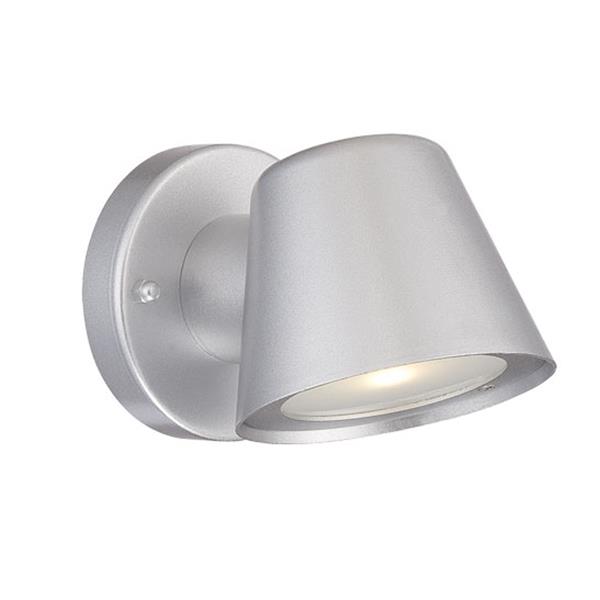 Integrated LED One Light Brushed Silver Wall Sconce 