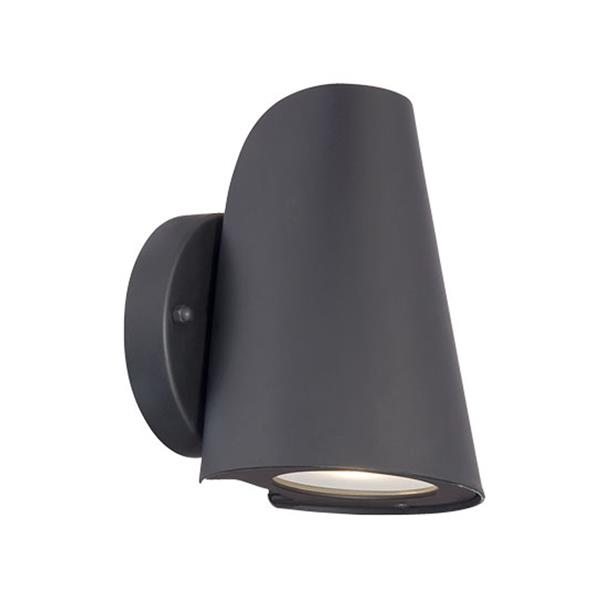 Integrated LED One Light Matte Black Wall Sconce with Clear Glass 