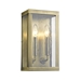 Charleston Two Light Antique Brass Shadowbox Wall Sconce (Small) - ACC1042
