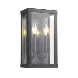 Charleston Two Light Oil-Rubbed Bronze Shadowbox Wall Sconce (Small) 