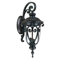 Naples Rust Resistant Wall Sconce - Marbleized Mahogany 
