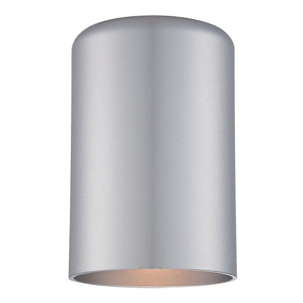 One Light UV Resistant Cylinder Wall Sconce - Brushed Silver 