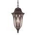 Milano Oil-Rubbed Bronze Hanging Light with Clear Seeded Glass