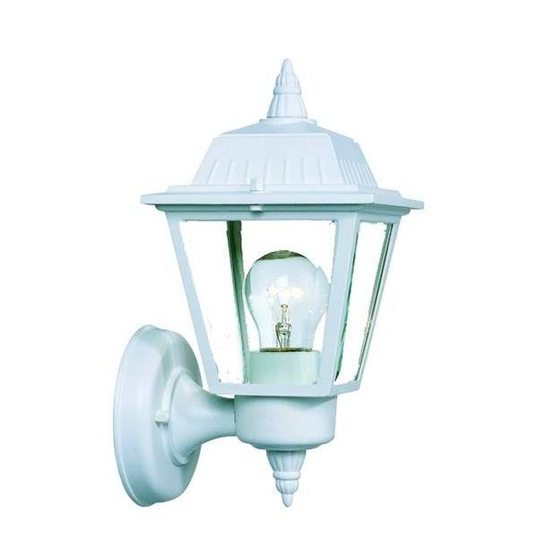 Builders Choice Traditional One Light White Finished Wall Sconce 