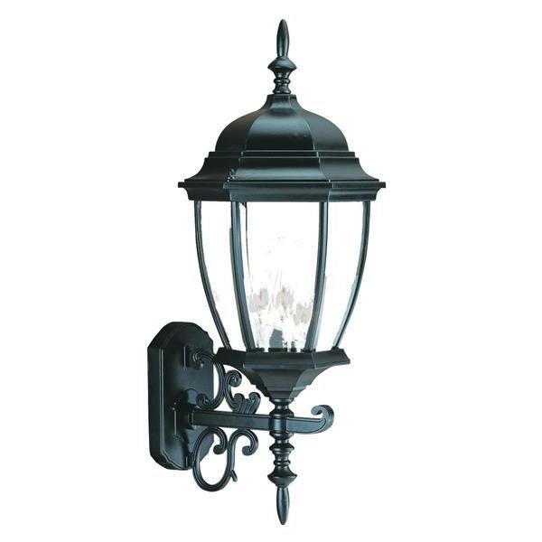 Wexford Matte Black Wall Sconce with Clear Beveled Glass Panes 