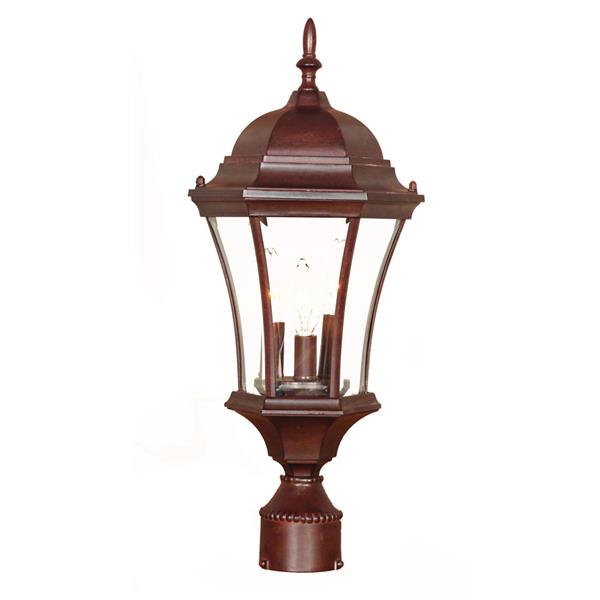 Bryn Mawr 3-Light Burled Walnut Post Lantern 
