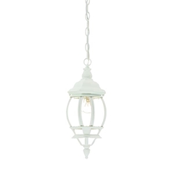 Chateau One Light Textured White Hanging Light 