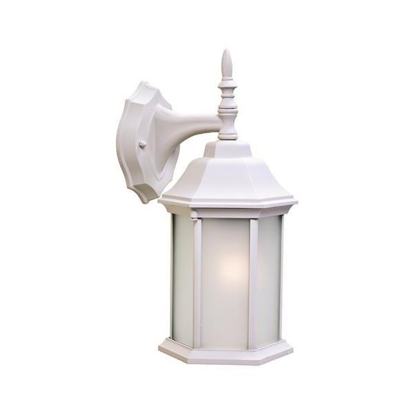 Craftsman 2 One Light Textured White Wall Sconce with Frosted Glass 