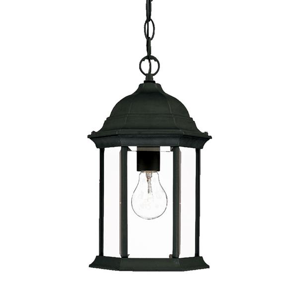 Madison Hanging Light with Clear Beveled Glass Panes 