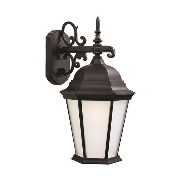 Richmond One Light Matte Black Wall Sconce with Frosted Glass 