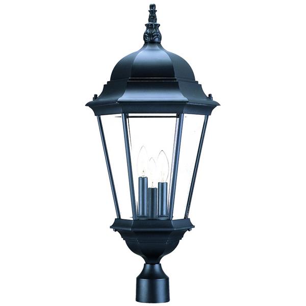 Richmond 3-Light Matte Black Post Lantern 
