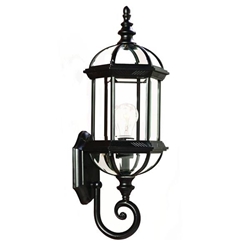 Dover One Light Matte Black Wall Sconce with Rust Resistant 
