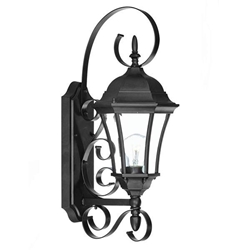 New Orleans One Light Matte Black Finished Wall Sconce 