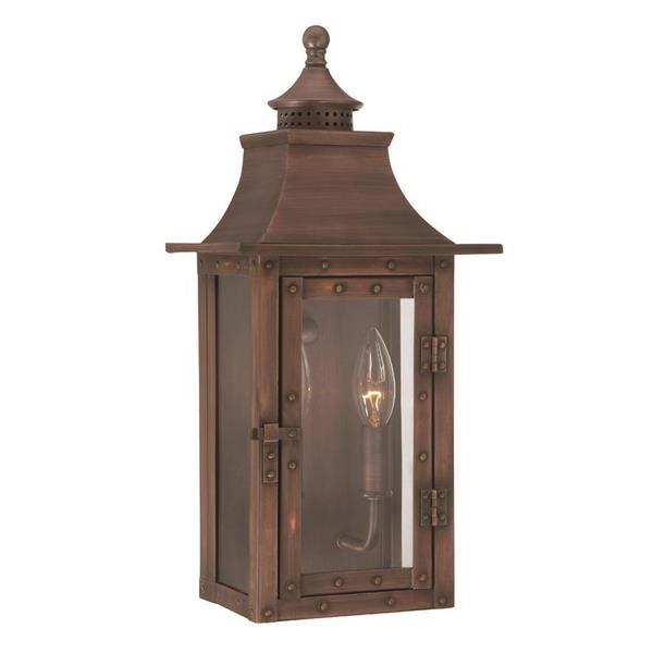 St. Charles Two Light Copper Patina Finished Wall Sconce 