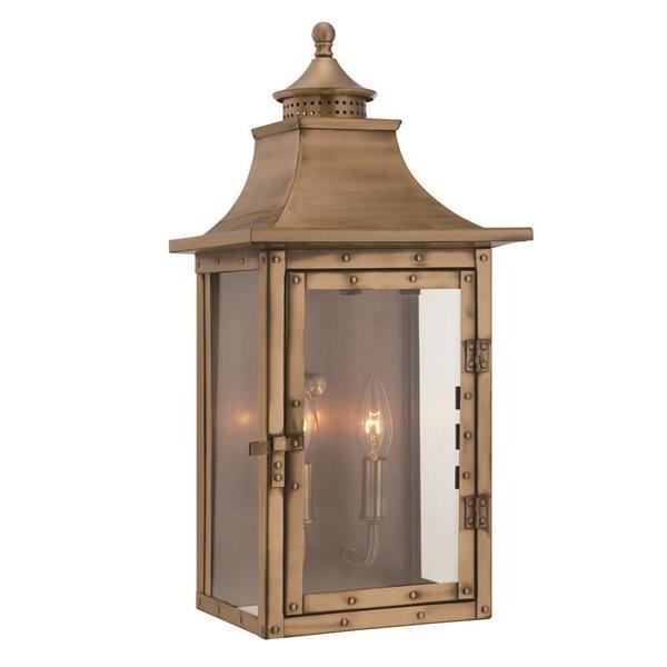 St. Charles Classic Wall Sconce with Hammered Rivets 