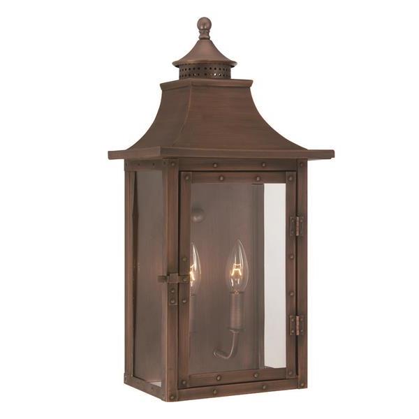 St. Charles Classic Wall Sconce with Clear Glass Panes 