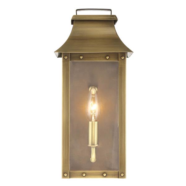 Manchester One Light Aged Brass Pocket Wall Sconce 