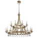 Krista 24-Light Antique Gold Chandelier with Crystal Accents - ACC1571