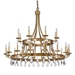 Krista 24-Light Antique Gold Chandelier with Crystal Accents - ACC1571