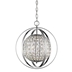 Olivia One Light Crystal Globe Pendant - Polished Nickel