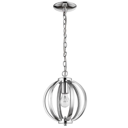 Nevaeh One Light Chrome Globe Pendant with Crystal Accents 