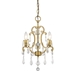 Claire 3-Light Antique Gold Convertible Mini Chandelier to Semi-Flush Mount with Crystal Accents - ACC1640