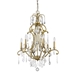Claire 6-Light Antique Gold Chandelier with Crystal Accents - ACC1641