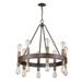 Cumberland 16-Light Wood Finish Chandelier with Raw Brass Sockets - ACC1650