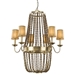 Anastasia 12- Light Antique Gold Leaf Chandelier with Wooden Beaded Chains - ACC1656