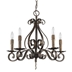 Lydia 5-Light Russet Chandelier with Melted Wax Tapers