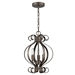 Lydia 3-Light Russet Chandelier with Melted Wax Tapers - ACC1659