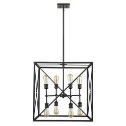 Brooklyn 8-Light Pendant with Metal Cage Shade 