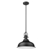 Virginia One Light Matte Black Pendant with Metal Shade - ACC1710