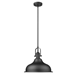 Virginia One Light Matte Black Pendant with Metal Shade - ACC1710