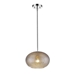 Brielle One Light Polished Nickel Pendant with Textured Glass Shade - ACC1723