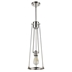 Jade One Light Polished Nickel Pendant with Vertical Structural Frames