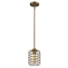 Lynden One Light Raw Brass Pendant with Wire Cage Shade - ACC1754