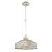 Iris One Light Aged Ivory Finished Pendant with Bowl Shaped Metal Shade - ACC1760