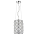 Isabella One Light Polished Nickel Drum Pendant with Crystal Accents