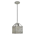 Iris One Light Aged Ivory Finished Pendant with Square Shaped Metal Shade