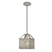 Iris One Light Aged Ivory Finished Pendant with Square Shaped Metal Shade - ACC1789