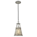 Iris One Light Aged Ivory Pendant with Cone Shaped Metal Shade - ACC1790