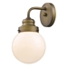 Portsmith One Light Raw Sconce with White Globe Shade - ACC1854