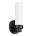 Valmont One Light Matte Black Sconce with Etched Glass - ACC1924