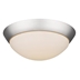 Integrated Led Flush Mount with Frosted Glass - Satin Nickel