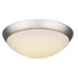 22-Watt Satin Nickel Integrated Led Flush Mount with Frosted Glass