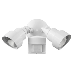 Two Light White Integrated LED Adjustable Head Floodlight with Motion Sensor 
