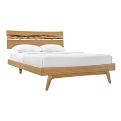 Azara California King Platform Bed - Caramelized 