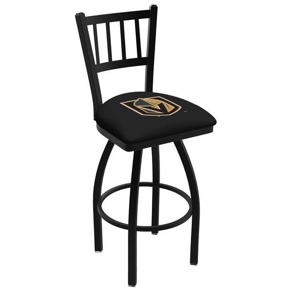 Black Wrinkle Vegas Golden Knights Swivel 25-Inch Counter Stool with Jailhouse Style Back 
