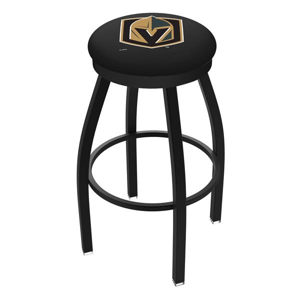 Black Wrinkle Vegas Golden Knights Swivel 36-Inch Bar Stool with Accent Ring 